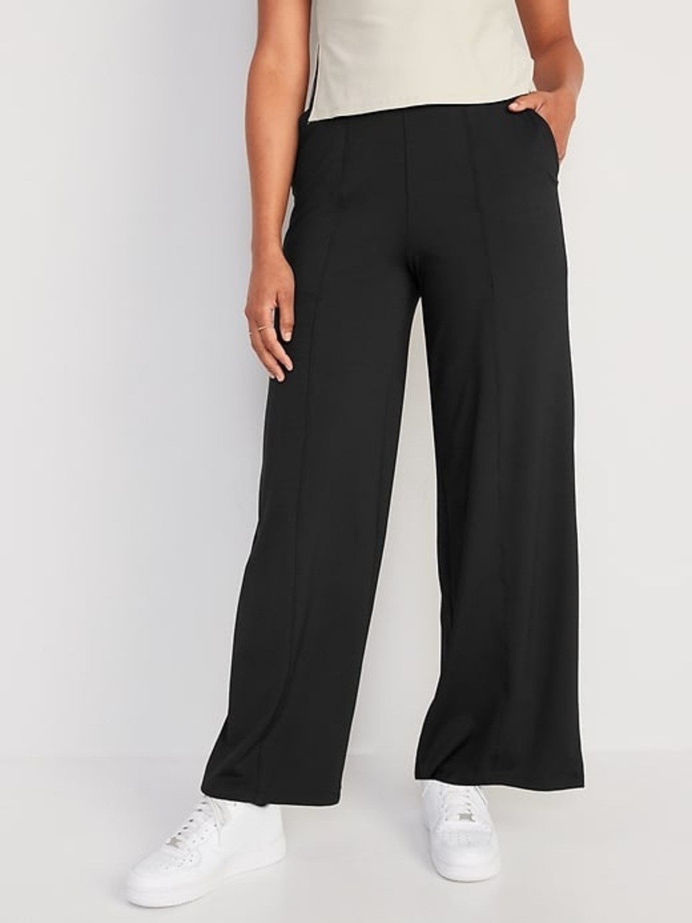 OLD NAVY High-Waisted PowerSoft Wide-Leg Pants in Black - 3X